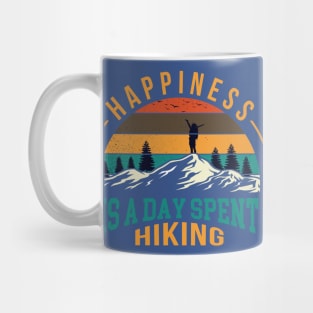 Happyness Hiking Hikers Mountaineering Mug